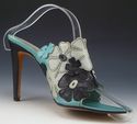 MIU MIU sz 40 FLORAL OVERLAY HIGH HEELS WOMENS TUR