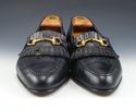 GUCCI sz 7.5 LEATHER KILTIE BIT LOAFERS 1534239 ME