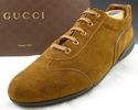 GUCCI sz 10.5 SUEDE LACE UP SNEAKERS 202755 MENS B