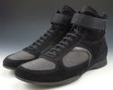 PRADA sz 7.5 SUEDE & MESH HIGH TOP SNEAKERS 4T0975