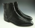 FERRAGAMO sz 8.5 BLASONE LEATHER WINGTIP BOOT UG30