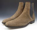 FERRAGAMO sz 8.5 BLASONE WINGTIP BOOTS UG29404 MEN