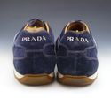 PRADA sz 7 SUEDE LACE UP SNEAKER 4E1965 MENS BLUE 