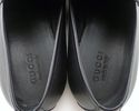 New - GUCCI sz 12.5 LEATHER LOGO PLATE LOAFER 2474