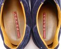 PRADA sz 7 SUEDE LACE UP SNEAKER 4E1965 MENS BLUE 