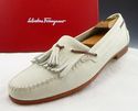 FERRAGAMO sz 12 NUBUCK LEATHER TASSEL LOAFERS 6622