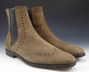 FERRAGAMO sz 8.5 BLASONE WINGTIP BOOTS UG29404 MEN