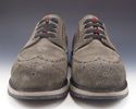 PRADA sz 9.5 SUEDE WINGTIP DOUBLE SOLE SNEAKER 4E2