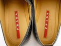 New - PRADA sz 8 LEATHER LOW CUT SNEAKERS 4E2406 M