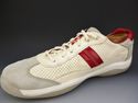 PRADA sz 10 SUEDE & PERFORATED LEATHER SNEAKER 4E1