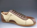 PRADA sz 7 CANVAS & LEATHER SNEAKER 4E0003 MENS BR