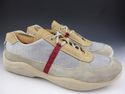 PRADA sz 7 SUEDE & NYLON MESH SNEAKER 204E1069 MEN