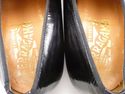 FERRAGAMO sz 7.5 PATENT LEATHER TUXEDO LOAFER 2652