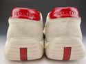 PRADA sz 10 SUEDE & PERFORATED LEATHER SNEAKER 4E1