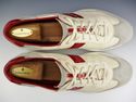 PRADA sz 10 SUEDE & PERFORATED LEATHER SNEAKER 4E1