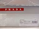 PRADA sz 10 SUEDE & PERFORATED LEATHER SNEAKER 4E1