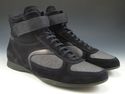 PRADA sz 7.5 SUEDE & MESH HIGH TOP SNEAKERS 4T0975