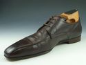 PRADA sz 7 BICYCLE TOE OXFORD 2E1983 MENS BROWN fi