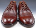 New - YANKO sz 8 LEATHER WINGTIP OXFORDS MENS BROW