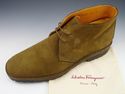 FERRAGAMO sz 11.5 SUEDE CHUKKA ANKLE BOOTS UQ5178 