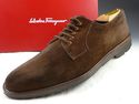 FERRAGAMO sz 11.5 B SUEDE PLAIN TOE OXFORD UH16510