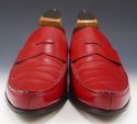 PRADA sz 7 LEATHER MOCCASIN TOE STRAP LOAFERS 2D00