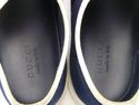 GUCCI sz 12 CANVAS & LEATHER LOW CUT SNEAKER MENS 