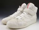 PRADA sz 12 ZIPPER & STRAP HIGH TOP SNEAKERS 4T264