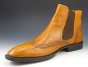 FABI sz 42 LEATHER WINGTIP CHELSEA ANKLE BOOTS MEN