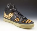 JIMMY CHOO sz 43.5 ANIMAL PRINT HIGH TOP SNEAKERS 