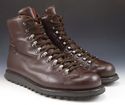 PRADA sz 7.5 LEATHER LUG SOLE HIKING BOOTS 1541 ME