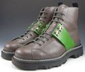 PRADA sz 6.5 LEATHER LACE UP COMBAT BOOTS C0521 ME