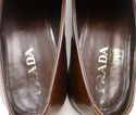 PRADA sz 10.5 LEATHER APRON TOE LOAFER 2D2415 MENS