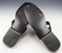 GUCCI sz 10.5 LEATHER STRAP SLIDE SANDALS 1161116 