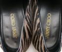 JIMMY CHOO sz 44 SLOANE ZEBRA CALF HAIR LOAFERS ME