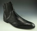 FERRAGAMO sz 8.5 BLASONE LEATHER WINGTIP BOOT UG30