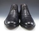 JOHN VARVATOS sz 8 LEATHER BROGUE TOE ANKLE BOOTS 