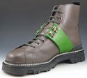 PRADA sz 6.5 LEATHER LACE UP COMBAT BOOTS C0521 ME