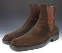 FERRAGAMO sz 9 EE PODIO SUEDE PULL ON BOOTS UH3561