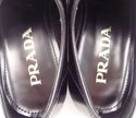 PRADA sz 5 LEATHER THICK SOLE PLAIN TOE OXFORDS 2E