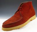 LORO PIANA sz 37.5 SUEDE MOCCASIN TOE ANKLE BOOTS 