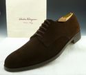 FERRAGAMO sz 11.5 B SUEDE PLAIN TOE OXFORD 7336220