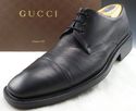 GUCCI sz 8 LEATHER CAP TOE OXFORDS 1115339 MENS BL