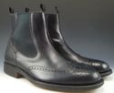 BRUNO MAGLI sz 8 LEATHER WINGTIP PULL ON BOOTS MEN