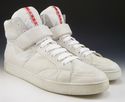 PRADA sz 12 ZIPPER & STRAP HIGH TOP SNEAKERS 4T264