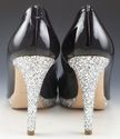 MIU MIU sz 40 PATENT LEATHER OPEN TOE HIGH HEELS W