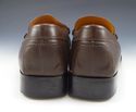 TOD'S size 12 LEATHER APRON TOE LOAFERS MENS DARK 