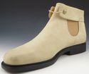 VERSACE sz 6.5 NUBUCK LEATHER GORED ANKLE BOOTS 11