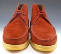 LORO PIANA sz 37.5 SUEDE MOCCASIN TOE ANKLE BOOTS 