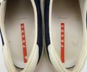 PRADA sz 9.5 SUEDE & LEATHER SNEAKERS 4E0919 MENS 